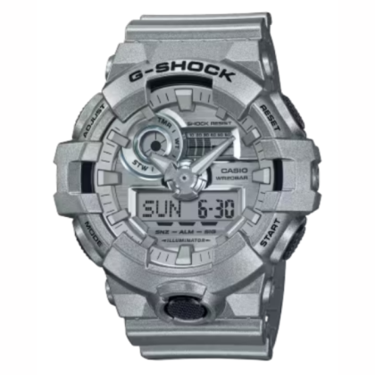 Casio G-Shock Forgotten Future Series GA-700FF-8A Metallic Silver Resin Band Men Sport Watch